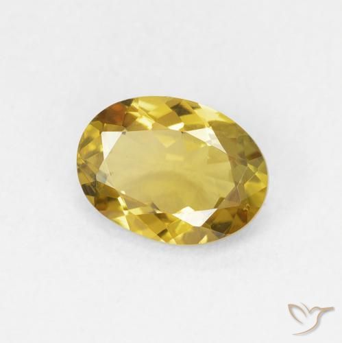 Turmalina Dorado natural de 1.24 ct, Ovalada, VVS-VS
