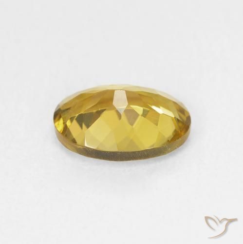 Turmalina Dorado natural de 1.24 ct, Ovalada, VVS-VS