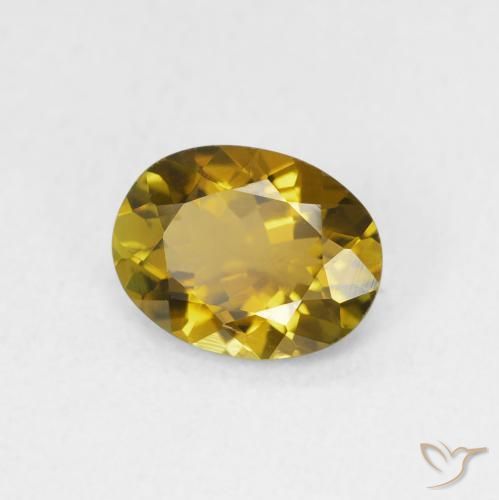 Turmalina Dorado medio natural de 1.02 ct, Ovalada, VVS-VS