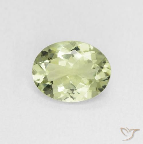 1.12ct Natural Verde gris turmalina, Ovalada, VVS-VS