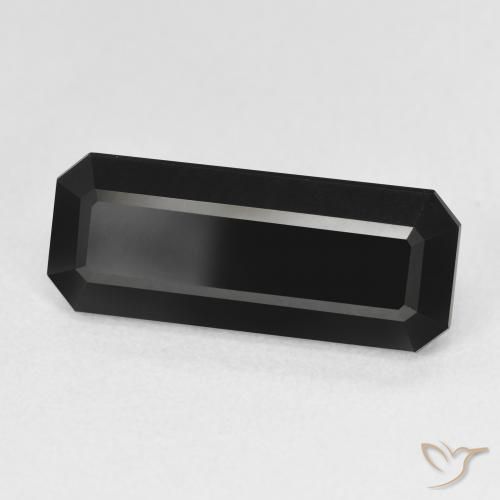 Turmalina Chorlo natural de 6.22 ct, Corte Octágono / Esmeralda, Opaco