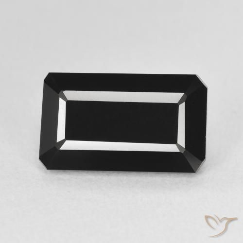 4.28ct Natural Chorlo Turmalina, corte esmeralda, Opaco