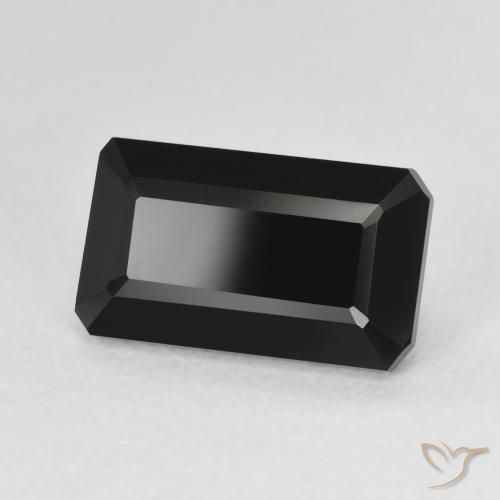 Turmalina Chorlo natural de 4.28 ct, Corte Octágono / Esmeralda, Opaco