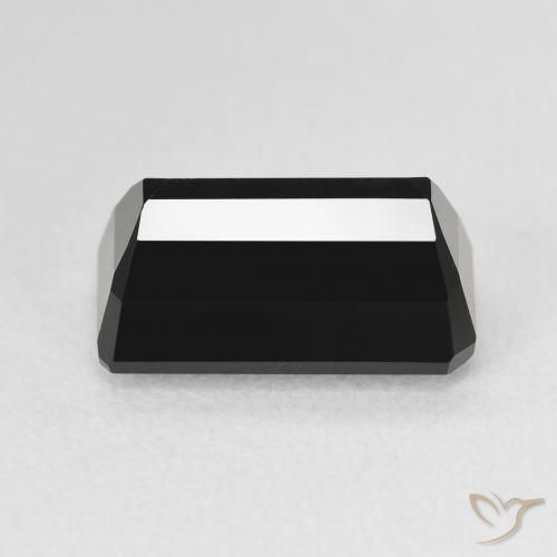Turmalina Chorlo natural de 4.28 ct, Corte Octágono / Esmeralda, Opaco