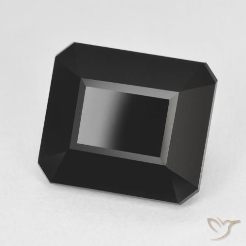Turmalina Chorlo natural de 9.56 ct, Corte Octágono / Esmeralda, Opaco