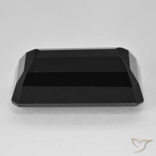 Turmalina Chorlo natural de 23.38 ct, Corte Octágono / Esmeralda, Opaco