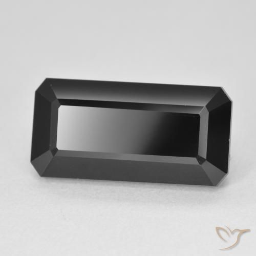 Turmalina Chorlo natural de 8.77 ct, Corte Octágono / Esmeralda, Opaco