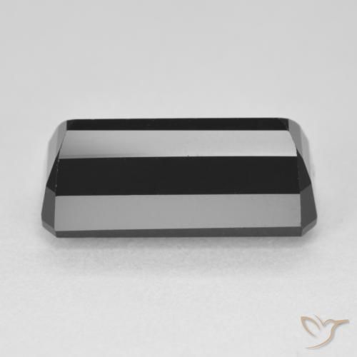 Turmalina Chorlo natural de 8.77 ct, Corte Octágono / Esmeralda, Opaco