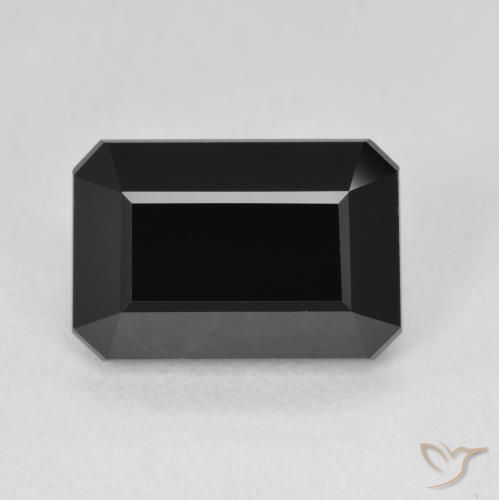 6.16ct Natural Chorlo Turmalina, corte esmeralda, Opaco