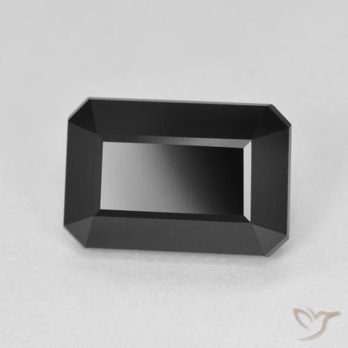 Turmalina Chorlo natural de 6.16 ct, Corte Octágono / Esmeralda, Opaco