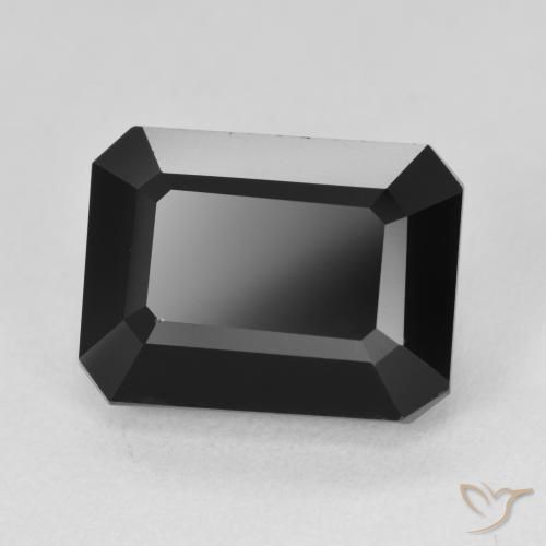 Turmalina Chorlo natural de 8.39 ct, Corte Octágono / Esmeralda, Opaco