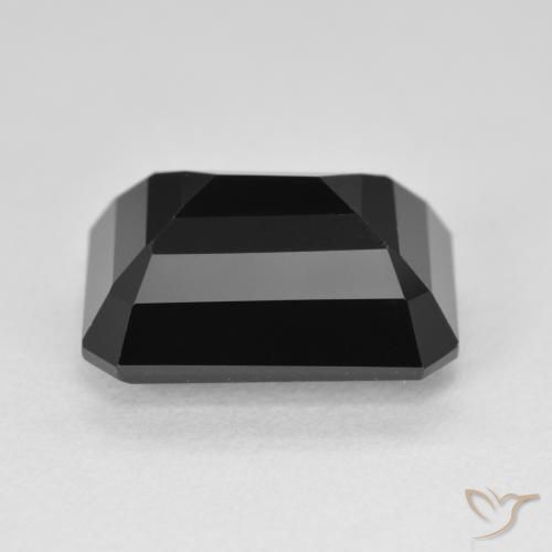 Turmalina Chorlo natural de 8.39 ct, Corte Octágono / Esmeralda, Opaco