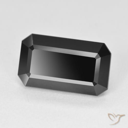 Turmalina Chorlo natural de 6.64 ct, Corte Octágono / Esmeralda, Opaco