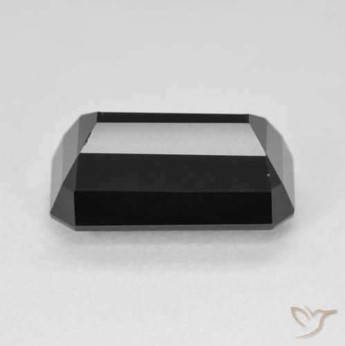 Turmalina Chorlo natural de 6.64 ct, Corte Octágono / Esmeralda, Opaco