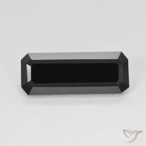 4.34ct Natural Chorlo Turmalina, corte esmeralda, Opaco