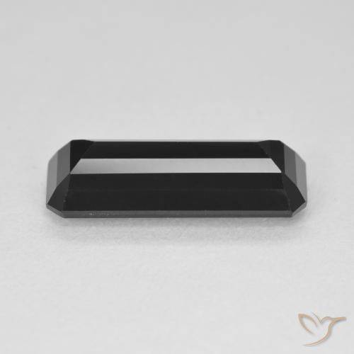 Turmalina Chorlo natural de 4.34 ct, Corte Octágono / Esmeralda, Opaco