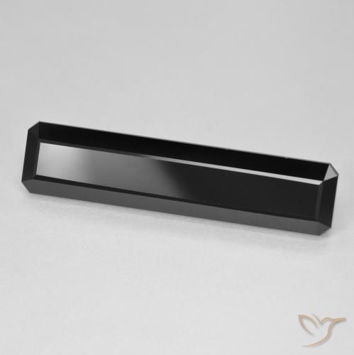 Turmalina Chorlo natural de 15.23 ct, Corte Octágono / Esmeralda, Opaco