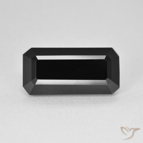 5.15ct Natural Chorlo Turmalina, corte esmeralda, Opaco