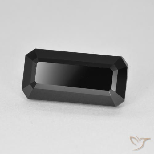 Turmalina Chorlo natural de 5.15 ct, Corte Octágono / Esmeralda, Opaco