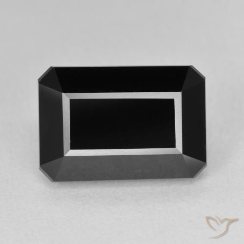 9.45ct Natural Chorlo turmalina, corte esmeralda, Opaco