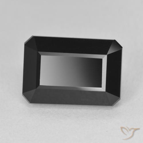 Turmalina Chorlo natural de 9.45 ct, Corte Octágono / Esmeralda, Opaco