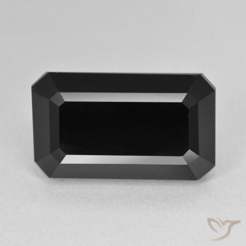 11.38ct Natural Chorlo Turmalina, corte esmeralda, Opaco