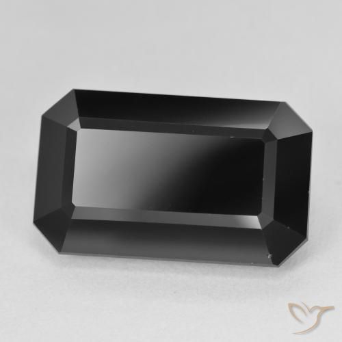 Turmalina Chorlo natural de 18.21 ct, Corte Octágono / Esmeralda, Opaco