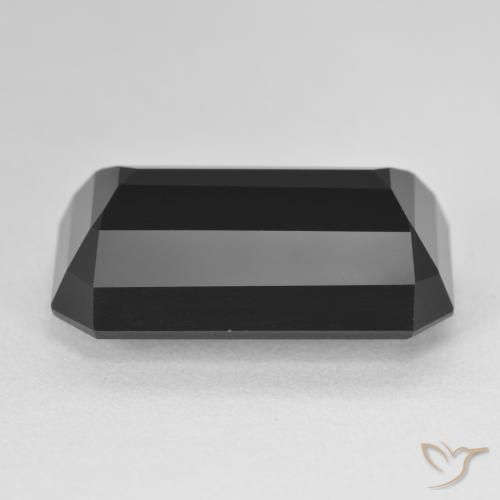 Turmalina Chorlo natural de 18.21 ct, Corte Octágono / Esmeralda, Opaco