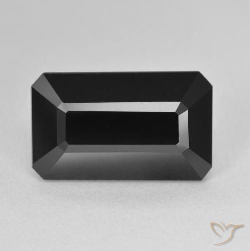 9.26ct Natural Chorlo Turmalina, corte esmeralda, Opaco