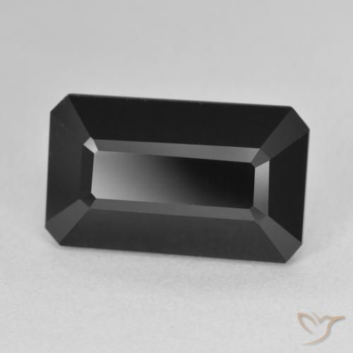 Turmalina Chorlo natural de 9.26 ct, Corte Octágono / Esmeralda, Opaco