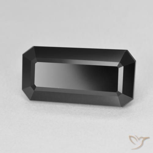 Turmalina Chorlo natural de 7.43 ct, Corte Octágono / Esmeralda, Opaco