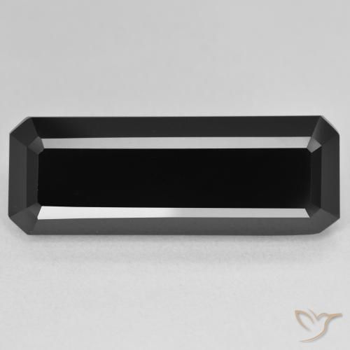 18.54ct Natural Chorlo Turmalina, corte esmeralda, Opaco