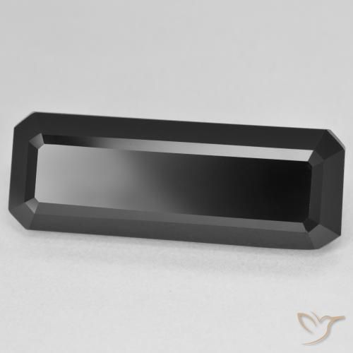 Turmalina Chorlo natural de 18.54 ct, Corte Octágono / Esmeralda, Opaco