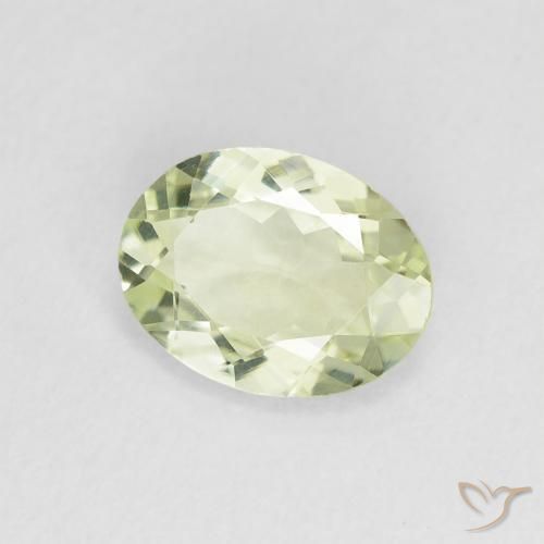 Turmalina Verde amarillo natural de 1.05 ct, Ovalada, VVS