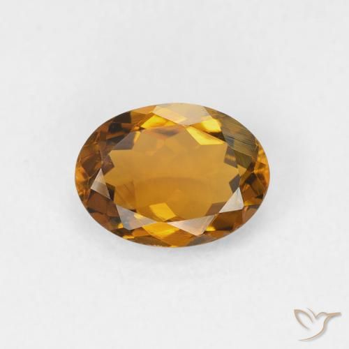 1.04ct Natural Marrón-oro turmalina, Ovalada, VVS