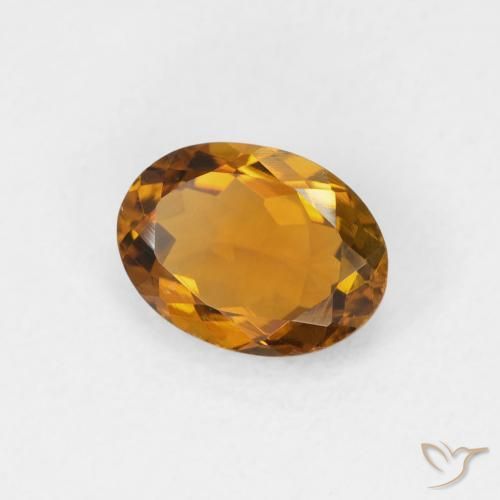 Turmalina Marrón-oro natural de 1.04 ct, Ovalada, VVS