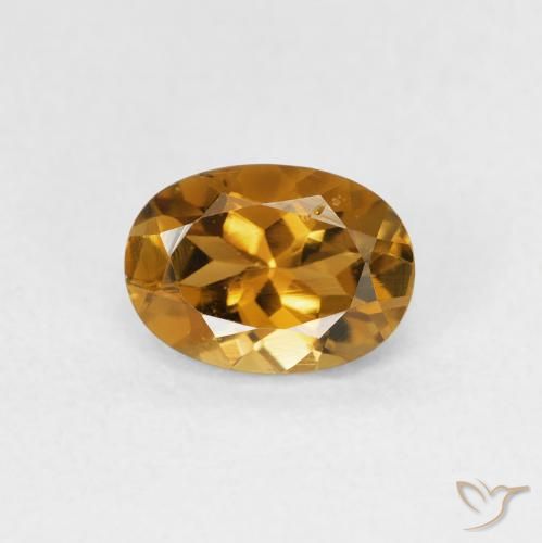 0.93ct Natural Marrón-oro turmalina, Ovalada, VVS-VS