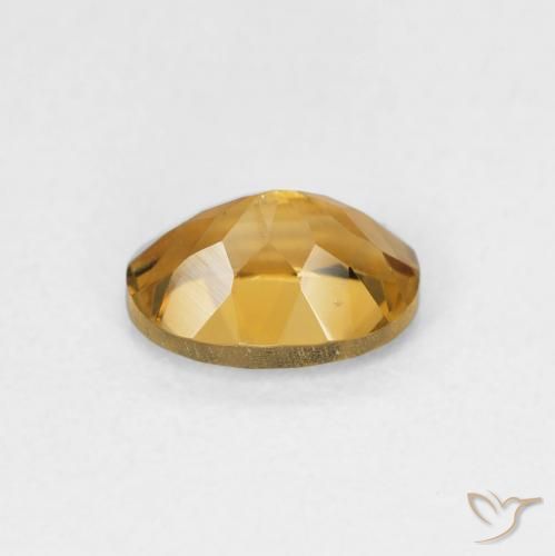 Turmalina Marrón-oro natural de 0.93 ct, Ovalada, VVS-VS