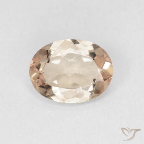 1.14ct Natural Rosado salmón turmalina, Ovalada, VVS-VS