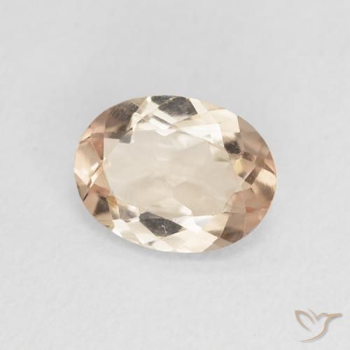 Turmalina Rosado salmón natural de 1.14 ct, Ovalada, VVS-VS