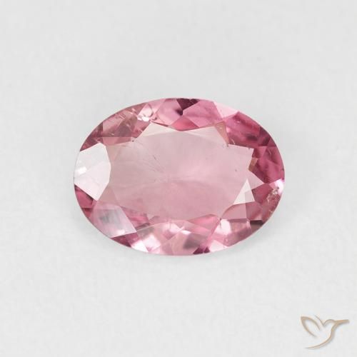0.95ct Natural Rosado claro turmalina, Ovalada, VS