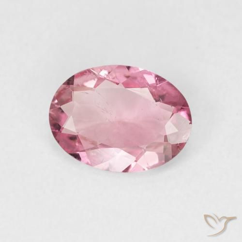 Turmalina Rosado claro natural de 0.95 ct, Ovalada, VS