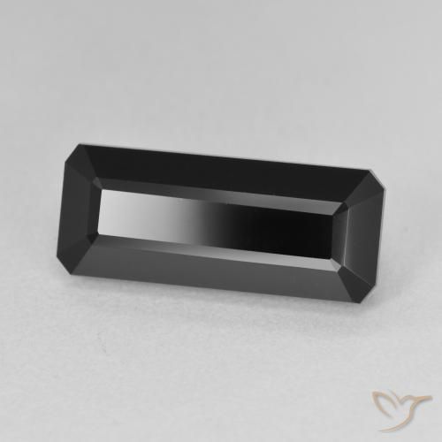 Turmalina Chorlo natural de 6.85 ct, Corte Octágono / Esmeralda, Opaco
