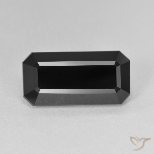 5.29ct Natural Chorlo Turmalina, corte esmeralda, Opaco