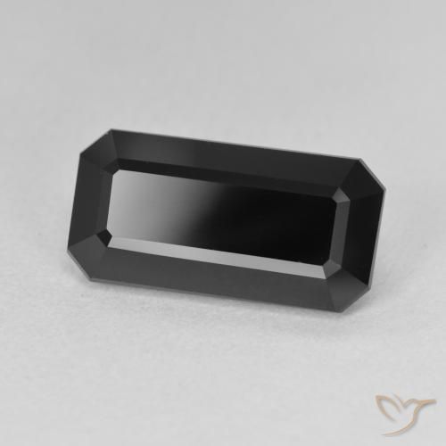 Turmalina Chorlo natural de 5.29 ct, Corte Octágono / Esmeralda, Opaco