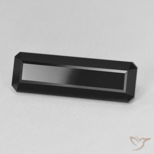 Turmalina Chorlo natural de 5.71 ct, Corte Octágono / Esmeralda, Opaco