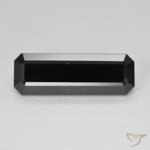 6.43ct Natural Chorlo Turmalina, corte esmeralda, Opaco