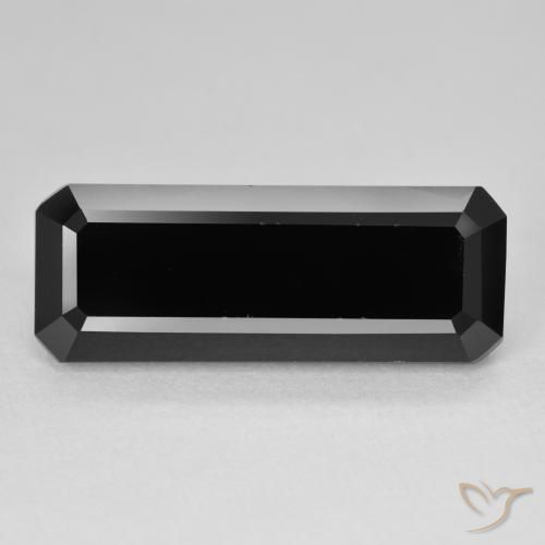 11.56ct Natural Chorlo Turmalina, corte esmeralda, Opaco
