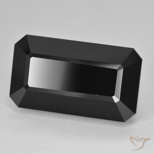 Turmalina Chorlo natural de 23.44 ct, Corte Octágono / Esmeralda, Opaco