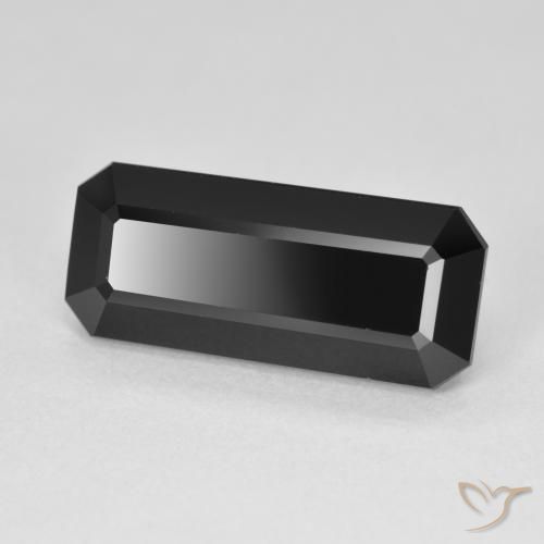 Turmalina Chorlo natural de 6.87 ct, Corte Octágono / Esmeralda, Opaco